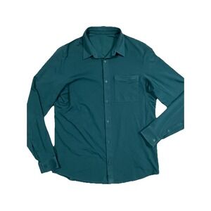 Lululemon Commission Long-Sleeve Shirt Green Men's Small‎